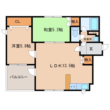 カーサ新庄の物件間取画像